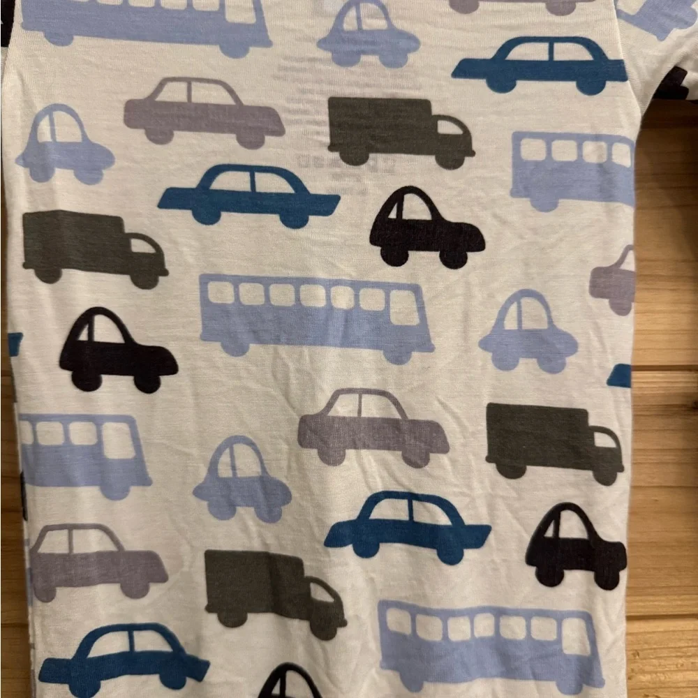 Kickee Pants Size 9-12 Months Car Zipper Bamboo Stretchy Footie Pajamas